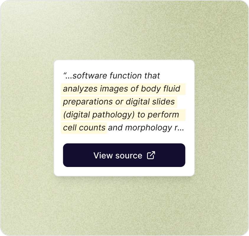 Source-cited regulatory guidance excerpt with View source button
